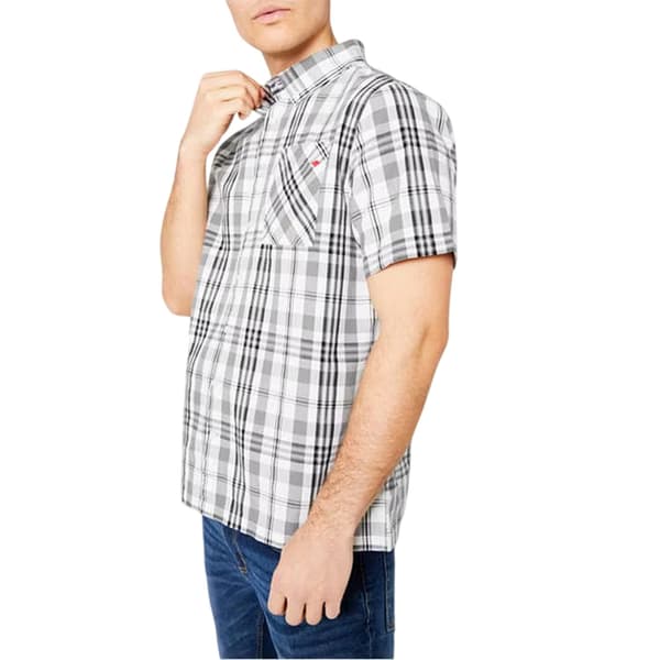Lee Cooper Rutig Bomullsskjorta för Herr 3XL Vit White 3XL