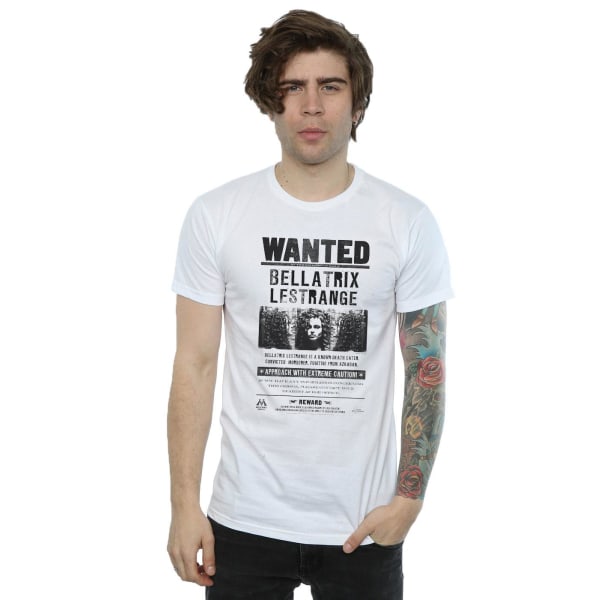 Harry Potter Herr Bellatrix Lestrange Wanted Poster Bomull T-shirt White L