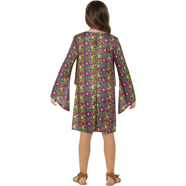 Smiffys Hippie-kostymset för flickor 4-6 år Flerfärgad Multicoloured 4-6 Years