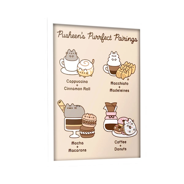 Pusheen Purrfect Pairings Inramad Tavla 30cm x 40cm Flerfärgad Multicoloured 30cm x 40cm