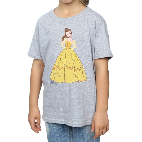 Beauty And The Beast Flickor Belle Bomull T-shirt 5-6 År Sport Sports Grey 5-6 Years