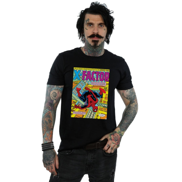 Marvel Herr Spider-Man X Factor Cover T-shirt L Svart Black L