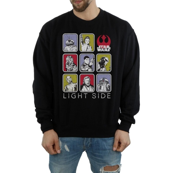 Star Wars Mens The Last Jedi Multi Character Sweatshirt XL Svart Black XL