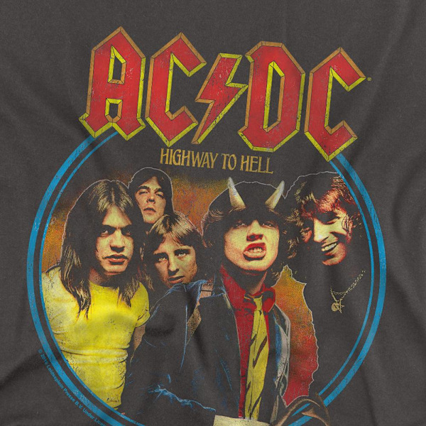 AC/DC Unisex Vuxen Highway To Hell T-Shirt S Kolgrå Charcoal S