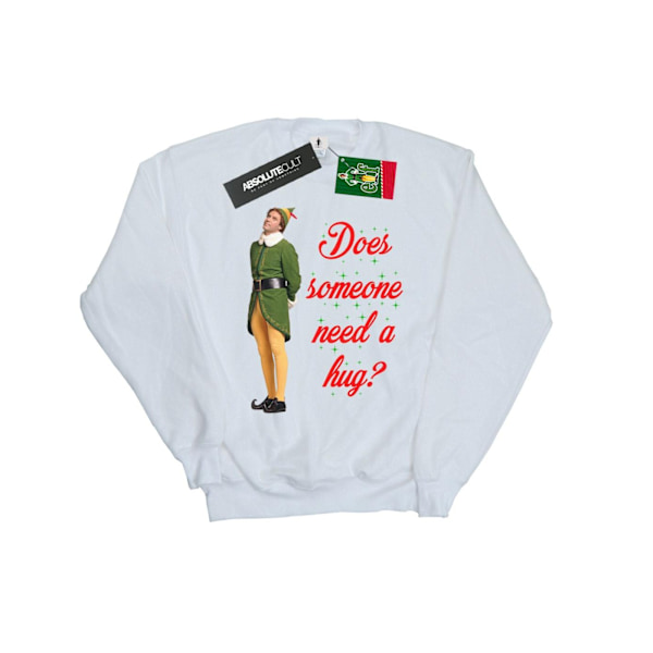 Elf Dam/Kvinnor Hug Buddy Sweatshirt M Vit White M