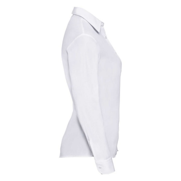 Russell Collection Dam/Damer Poplin Lätt-Skötsel Långärmad White XL