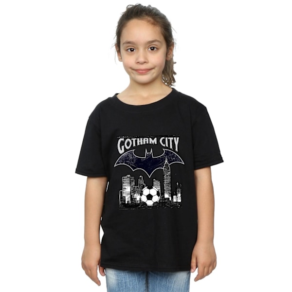 DC Comics Girls Batman Football Gotham City Bomull T-shirt 12-1 Black 12-13 Years