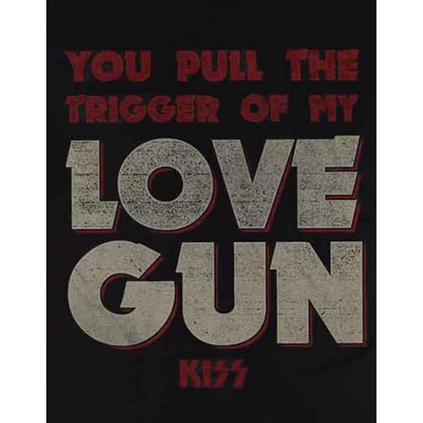 Kiss Unisex Adult Pull The Trigger Bomull T-shirt XL Svart Black XL