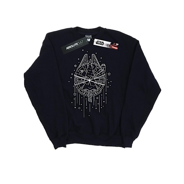 Star Wars Herr Millennium Falcon Julgran Leverans Sweatshirt Navy Blue 3XL