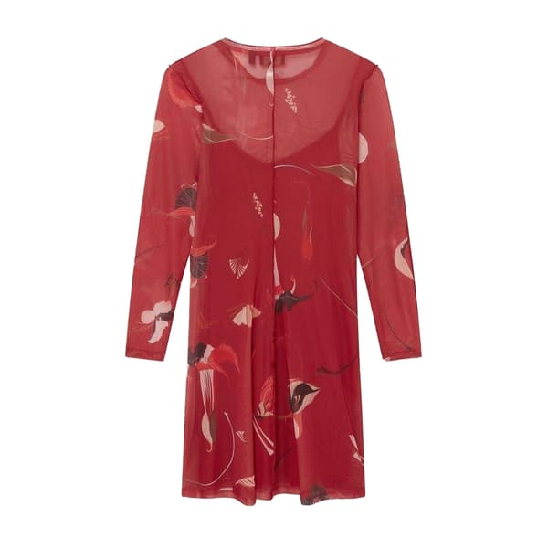 Ted Baker Dam/Dam Mesh Långärmad Miniklänning 8 UK Röd Red 8 UK