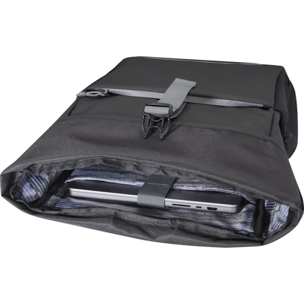 Aqua Roll Top Recycled Vattentät 20L Cykelväska En Storlek Solid Black Solid Black One Size