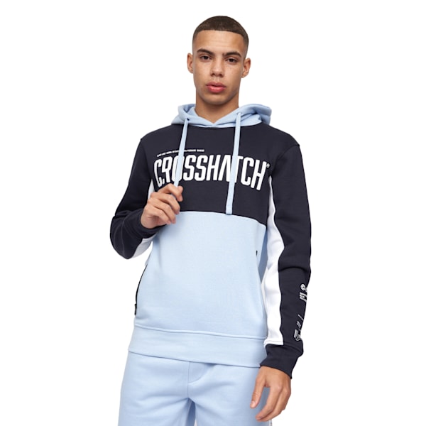 Crosshatch Mens Compounds Hoodie L Marinblå/Ljusblå Navy/Light Blue L