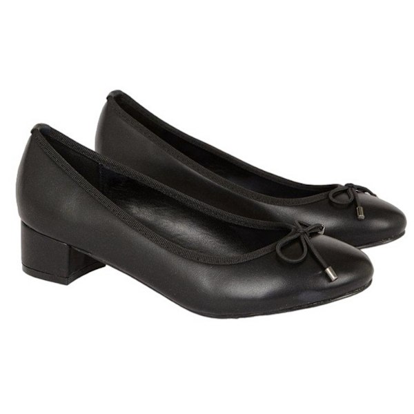 Good For The Sole Dam Ballerina Flats med Tara Blockklack Black 7 UK