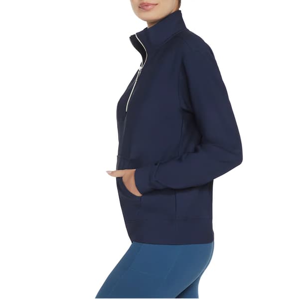 Skechers Dam GoLuxe Quarter Zip Tröja M Marinblå Navy M