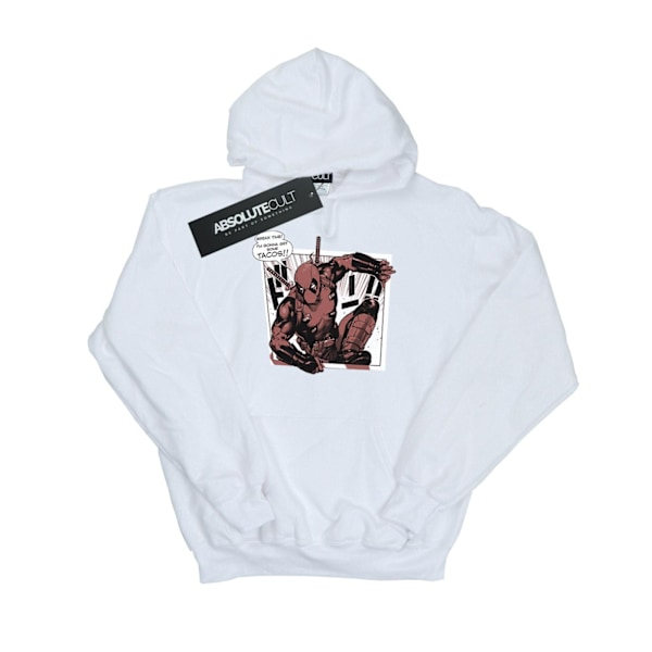 Marvel Deadpool Breaktime Tacos Hoodie M Vit White M