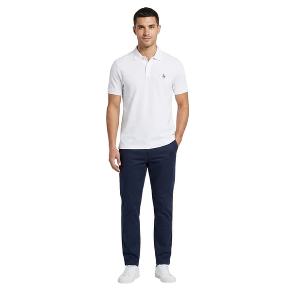 Original Penguin Herr Broderad Logotyp Pikétröja S Vit White S