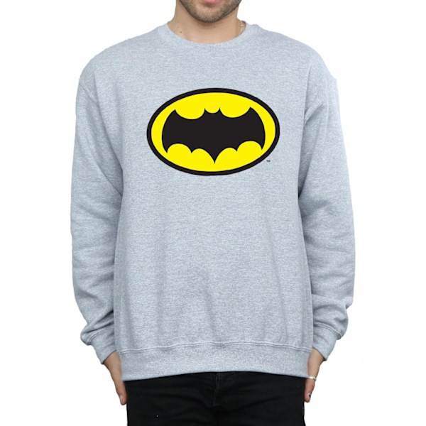 DC Comics Herr Batman TV-serie logotyp tröja XXL Sports Grey Sports Grey XXL