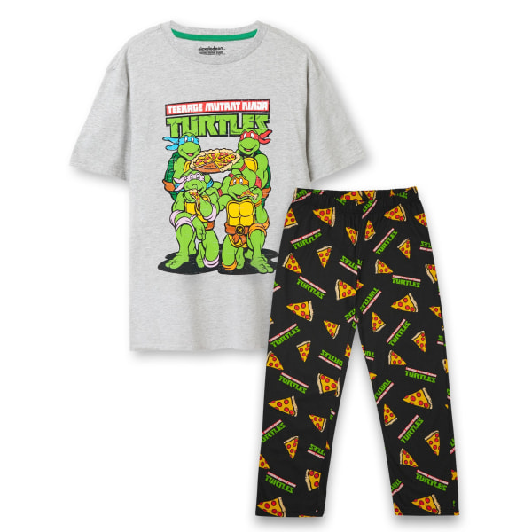 Teenage Mutant Ninja Turtles Herr Logotyp Pyjamas Set XXL Svart/Gre Black/Grey XXL