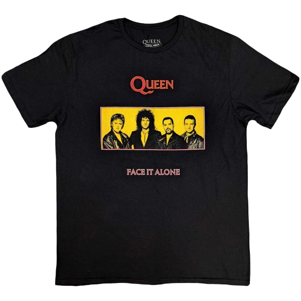 Queen Unisex Vuxen Face It Alone Panel T-shirt L Svart Black L