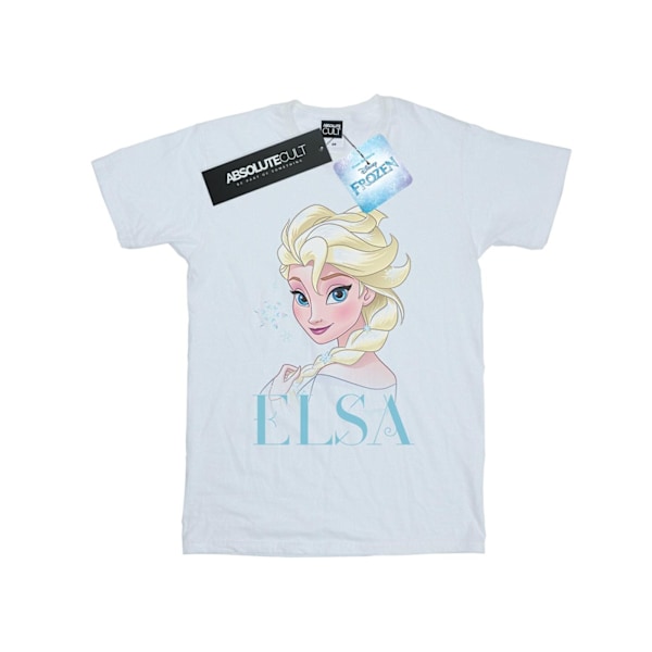 Disney Dam/Damer Frozen Elsa Snöflinga Porträtt Bomull Pojkvän White 4XL