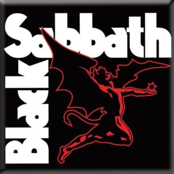 Black Sabbath Daemon Logo Kylskåpsmagnet En one size Svart/Vit/Re Black/White/Red One Size