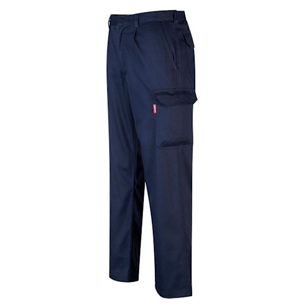 Portwest Bizweld flamskyddad cargobyxa för män XL R marinblå Navy XL R