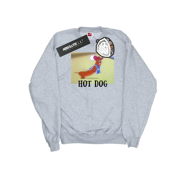Tom And Jerry Girls Hot Dog Sweatshirt 7-8 År Sports Grey Sports Grey 7-8 Years