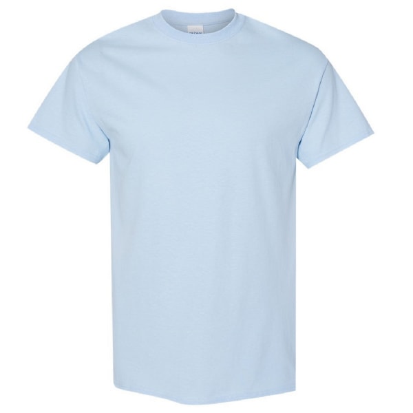 Gildan Herr kraftig bomull kortärmad T-shirt M ljusblå Light Blue M