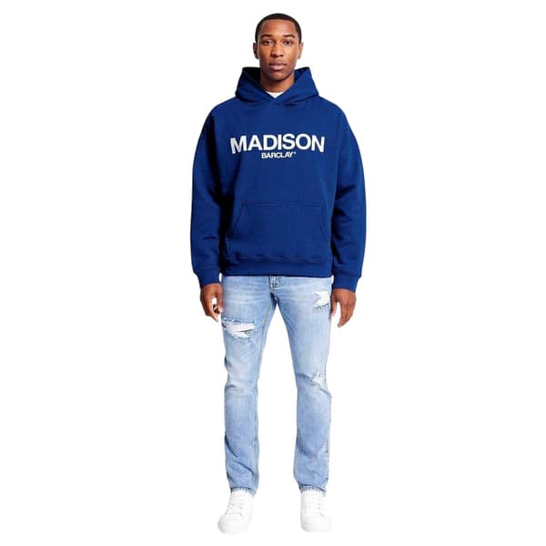 Madison Barclay Herr Oversized Hoodie S Indigo Blå Indigo Blue S