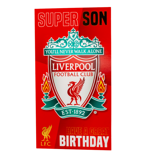 Liverpool FC Super Son födelsedagskort One Size Röd/Vit Red/White One Size