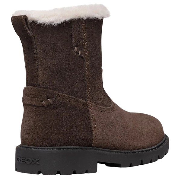 Geox Shaylax Ankelboots i Lackläder och Mocka för Flickor, Storlek 4 UK, Chestnut Chestnut 4 UK