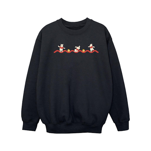 Disney Girls Winnie The Pooh Hunny Line Sweatshirt 3-4 år Bl Black 3-4 Years