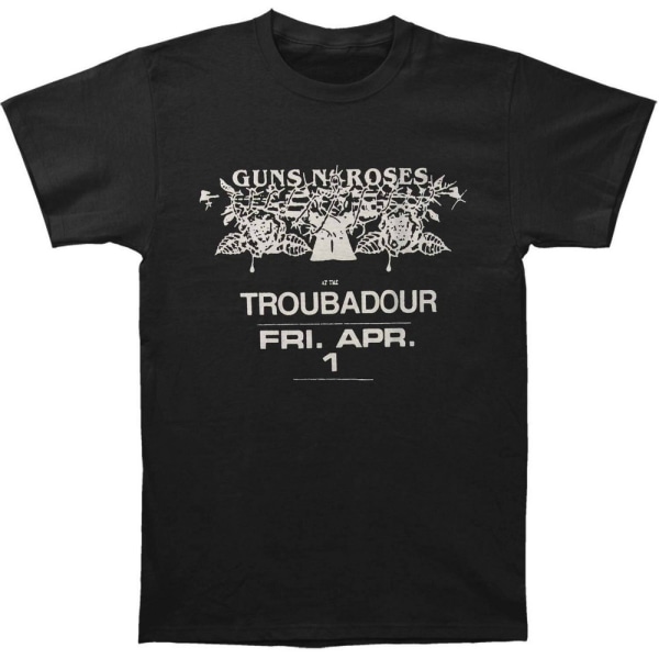Guns N Roses Unisex Vuxen Trubadur Flyer T-shirt L Svart Black L