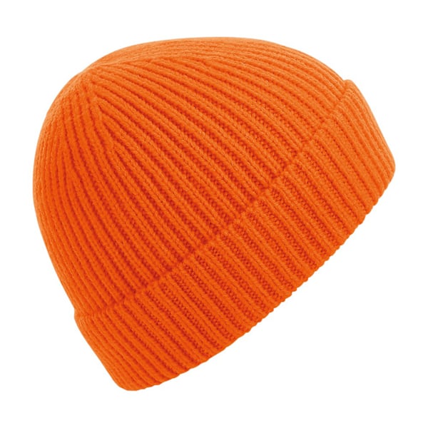 Beechfield Unisex Engineered Knit Ribbed Beanie One Size Orange Orange One Size