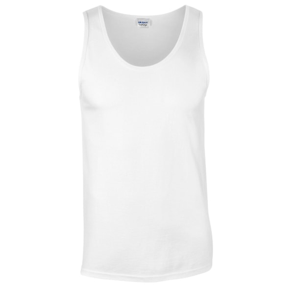 Gildan Herr Plain Soft Tank Top XL Vit White XL