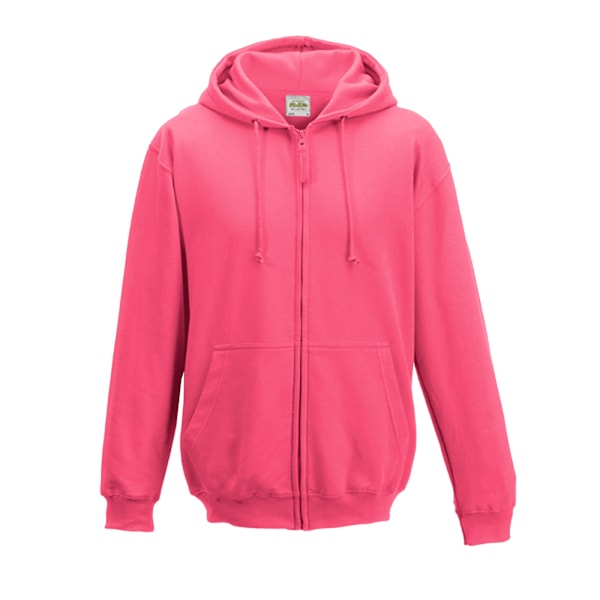 Awdis Plain Mens Hooded Full Zip Hoodie / Zoodie L Rosa Pink L