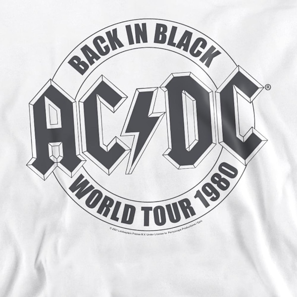 AC/DC Unisex Vuxen Tour Emblem Sweatshirt XXL Vit White XXL