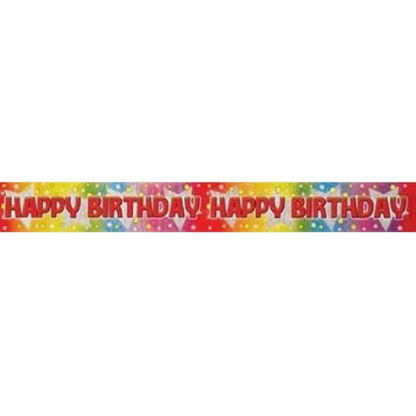 Plaststjärnor Grattis på födelsedagen Banner One Size Flerfärgad Multicoloured One Size