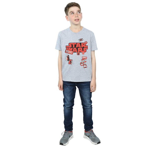 Star Wars Boys The Last Jedi Badges T-Shirt 7-8 år Sports Grå Sports Grey 7-8 Years