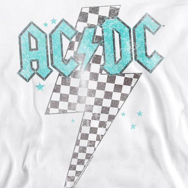 AC/DC Unisex Vuxen Skewed Checkerboard Bolt Sweatshirt M Vit White M