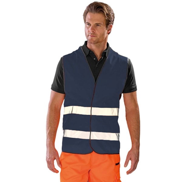 Result Core Vuxen Unisex Motorist Hi-Vis Säkerhetsväst LXL Marinblå Navy LXL