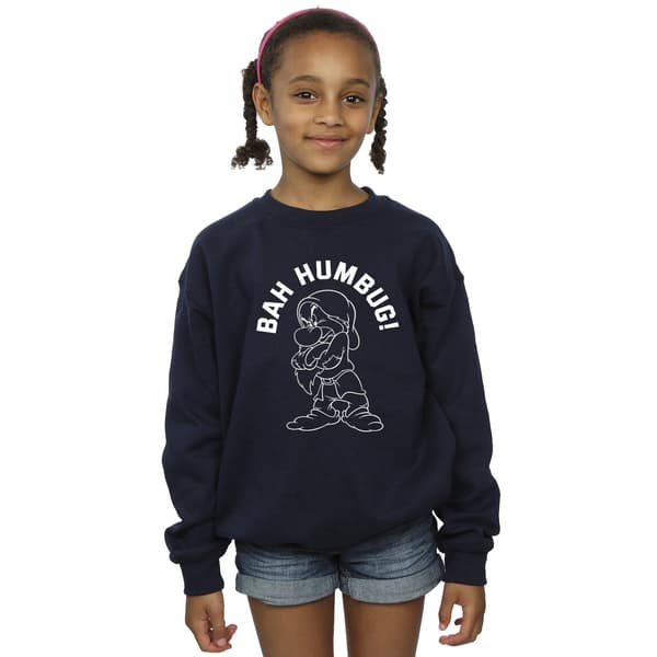 Disney Flickor Snövit Grumpy Humbug Tröja 7-8 År Marinblå Navy Blue 7-8 Years
