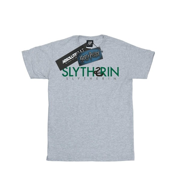 Harry Potter T-shirt i bomull med text för flickor, Slytherin, 5-6 år, sportgrå Sports Grey 5-6 Years