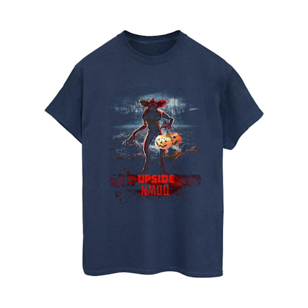 Netflix Dam/Kvinnor Stranger Things Pumpa Upside Down Cotto Navy Blue 4XL