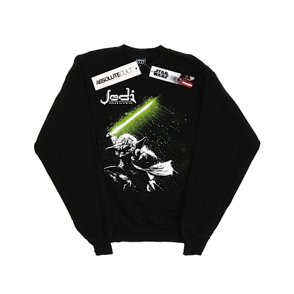 Star Wars Yoda Jedi Master Sweatshirt för flickor 5-6 år Svart Black 5-6 Years