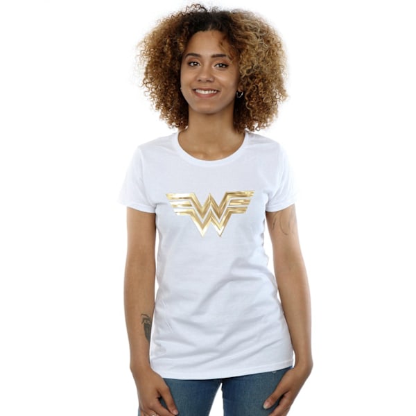 DC Comics Dam/Kvinnor Wonder Woman 84 Guld Emblem Bomull T-shirt White M