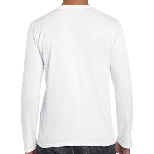 Gildan Unisex Långärmad T-shirt XXL Vit White XXL