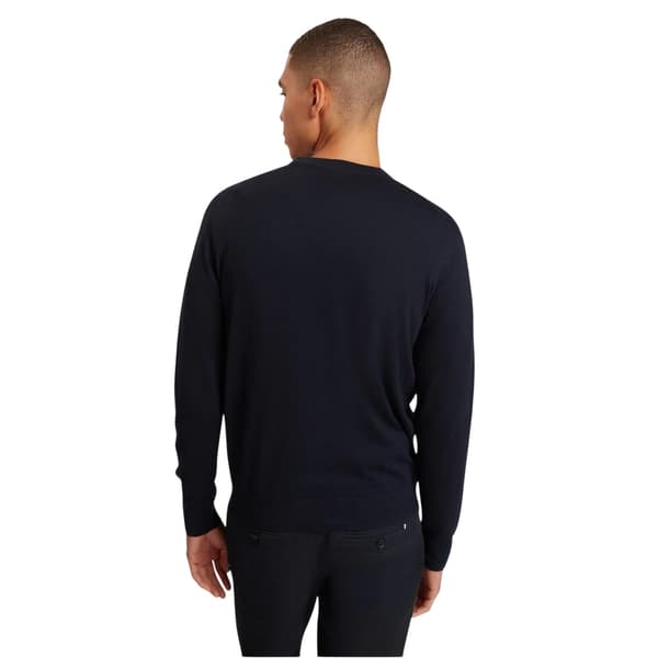 Ted Baker Herrtröja i Merinoull med Lång Ärm S Marinblå Navy S