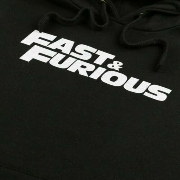 Fast & Furious Herr Logotyp Hoodie XL Svart Black XL