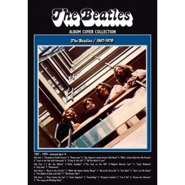 The Beatles 1967-1970 Album Vykort Standard Svart/Blå/Vit Black/Blue/White Standard